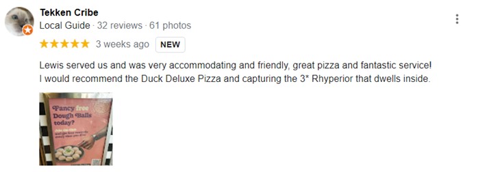 5 Star Customers rating review who stated Lewis was very accommodating and friendly. 