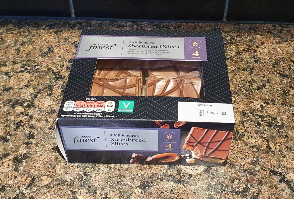 Tesco Finest 4 Millionaire Shortbread Slices