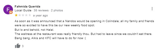 Worst Nando's Ranking Review - We were so excited to have this be our new weekly food spot. But lo and behold, not Halal.