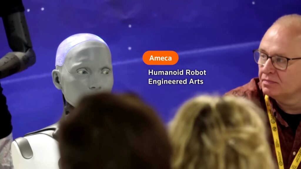 AI Robot looking left
